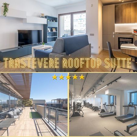 Aurealiving - Trastevere Suite With Rooftop & Gym, Your Place In Рим Экстерьер фото